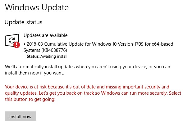 windows 10 version 1709 failed to update windows 10 version 1709 failed to update